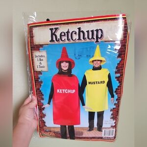 Ketchup Women Costume Tunic and Hat - Novelty Red Food Dress-Up